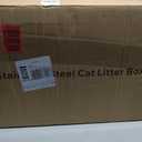 Stainless Steel Litter Box with Lid, XL Enclosed Cat Litter Box