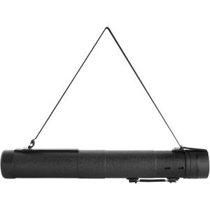 Juvale Extendable Poster Tube - Telescoping 30-49 in Poster Carrying Case - Adjustable Shoulder Strap Blueprint Tube - High-Capacity Art Storage - 5 in Diameter, Black
