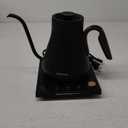 INTASTING Electric Kettle, Gooseneck Electric Kettle, ±1℉ Precise Temperature Control, Stainless Steel Interior, Quick Heating for Pour Over Coffee, Tea & Boiling Water, 0.9L (Wood Black)