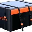 MeeFar Rooftop Cargo Carrier Car Roof Bag 21 Cubic Feet 100% Waterproof Car Top Carrier, Fits All Vehicle with/ Without Rack, Include Anti-Slip Mat, 10 Reinforced Straps, 6 Door Hooks, Luggage Lock