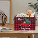 Christmas Truck Foldable Storage Baskets, Red Storage Cube Box with Handles Collapsible Closet Shelf Cloth Organizer Basket for Shelves Home Office Bedroom (color-10)
