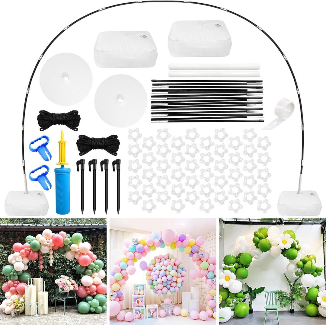 Balloon Arch Kit Adjustable Balloon Arch Stand with Base 10 feet Wide and 9 Feet Tall Balloon Garland Frame for Birthday Baby Shower Wedding Graduation Party Balloon Decorations