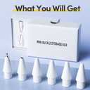 2 x Upgraded Replacement Tips for Apple Pencil 1/2/Pro/USB-C, Mix Metal Tips for Apple Pencil Compatible Nibs with All Generation (6 Pack)