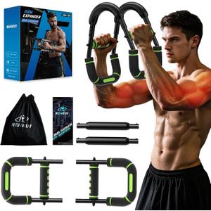 Twister Arm Trainer, Adjustable 5 Resistance Levels (40-130 lbs) Chest & Arm Workout Equipment for Men & Women, Ergonomic Home Gym Strength Trainer with Anti-Slip Handles & Carry Bag