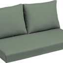 Arden earthFIBER Outdoor Loveseat Cushion Set, 48 x 24, Rain-Proof, Fade Resistant, Loveseat Bottom and 2 Back Cushions for Loveseat, Bench, and Swing Sage Green Texture