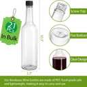 WUWEOT 21 Pcs 15 oz Plastic Wine Bottles with Caps, Empty Long Neck Coquito Bottle, Leakproof Clear Liquor Drinks Container with Screw on Lids for DIY Drinks Craft Decoration
