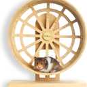 Silent Hamster Wheels Quiet Hamster Running Wheels 11 Bamboo Wood Hamster Exercise Wheels with Adjustable Height for Syrian Hamsters Campbell Dwarf Roborovski Gerbils and Mice