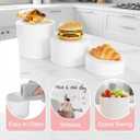 3Pcs Buffet Risers, Food Risers for Buffet Table, Display Stand Shelf for Party Catering Dessert Jewelry Collectibles , Different Size White Acrylic Cube Boxes Nesting Risers Food Display with Hollow Bottoms