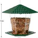 Jealoeur 2 Pack Bird Feeders for Outdoors Hanging Bird Feeder Wild Birds Seed, Green BB
