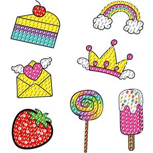 HOUSE OF PARTY Cute Mosaic Diamond Painting Stickers Kits for Adults