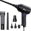 ATEngeus Air Duster, Stepless Speed Electric Air Duster, Multi-Use Compressed Air Duster, Keyboard Cleaner, Replace Canned Air, Air Blower for Clean Dust, Hairs, Laptop, PC (Black)