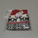 Lanyarco Ugly Vintage Dog Christmas Sweater, Knit Xmas Reindeer Holiday Festive Christmas Dog Sweaters for Small Dogs, Medium M 13" (Red)