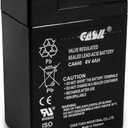 Casil 6V 4Ah SLA Battery  Rechargeable Sealed Lead Acid AGM  F1 Terminal  Replacement for Power Wheels, Deer Feeders, Emergency Lights, Exit Signs, Security Systems