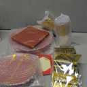 N9R 225PCS Red Gold Plastic Dinnerware Set - Disposable for Mothers Day, Includes 25 Dinner Plates, 25 Dessert Plates, 25 Forks, 25 Spoons, 25 Knives, 25 Gold Cups, 25 Napkins & Table Cards