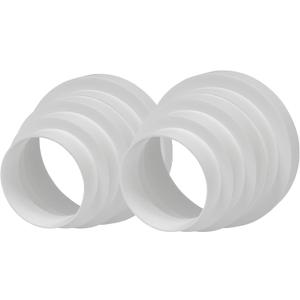 3" up to 6" Inch Pack of 2 Duct Inline Reducer-Increaser - Plastic Universal Connector - Vent Pipe Size Adapter - Air Conditioning, Heating, Cooling - 3 4 5 6 in Ventilation Duct Converter (80-150mm)