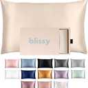 Blissy Silk Pillowcase - 100% Pure Mulberry Silk - 22 Momme 6A High-Grade Fibers - Silk Pillow Cover for Hair & Skin - Regular, Queen & King (Champagne, Queen)