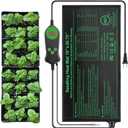 Bestio Seedling Heat Mat with Thermostat Combo Set,10 x 20.75in UL & MET-Certified Plant Heating Mat for Seed Starting,Hydroponic Plant,Heat Mat for Plants for Gardening,Greenhouse