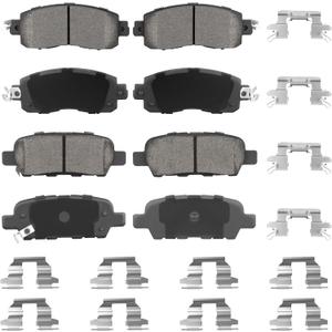 2 x Front Ceramic & Rear Semi-Metallic Brake Pads Set for Nissan Altima 2013-2019 Only 4-Door Models 8PCS