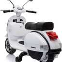 Best Ride On Cars Vespa Scooter, White, Large