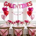 Galentines balloons, Galentine's Day Decor,Valentine's Day Balloon Banner, 16in Galentines Balloons with Heart Shaped Balloons for Valentines Day Supplies, Galentine's Day Decorations (pastel pink)