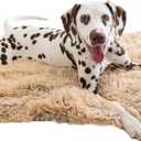 Best Friends by Sheri Calming Shag Dog Blanket  Ultra Soft Faux Fur Pet Throw, Anxiety-Relief, Lightweight Warm Bed Cover for Dogs and Cats, Machine Washable, Taupe, 30" x 40"