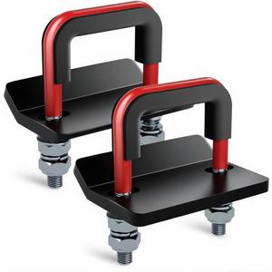 Gerguirry Trailer Hitch Tightener Anti Rattle Clamp for 1.25" to 2" Hitch Cargo Carrier Tow Hitch Stabilizer Heavy Duty for Bike Rack, Truck, SUV, RV Accessories, Red, 2Pcs