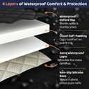 Front Seat Dog Cover for Car, Truck & SUV - Waterproof, Non-Slip Pet Car Seat Cover for Dogs - Durable, Easy to Install & Clean, Front Passenger Seat Protector for Pets & Vehicles (Red)