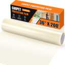 3mil Carpet Protection Film 36" x 200' ,self-adhesive plastic carpet protection film, easy to clean, remove and unfold, durable protective tape, effectively prevents surface stains and spills
