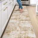 DEXI Kitchen Floor Mats Cushioned Anti Fatigue Runner, 23x107 Light Brown