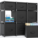 Mavivegue 9 Cube Storage Organizer, Closet Organizers and Storage, Cube Storage Shelf, Easy to Assemble with Storage Drawers, DIY Closet Cube Organizer for Living Room, Bedroom, Dorm RoomBlack