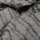 Andency Dark Grey Oversized King Comforter 120''x98'', 3 Pieces Dark Gray Soft Boho Bedding Set & Collections, Farmhouse Tufted Fluffy Shabby Chic Bed Set for All Seasons (1 Comforter, 2 Pillowcases)