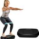 LifePro Waver Mini Vibration Plate Exercise Machine  Portable Full Body Vibration Platform for Home & Travel Workouts, Weight Loss, Toning & Wellness, with 2 Loop Bands & 4 Resistance Bands (Black)