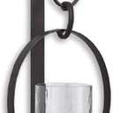 Signature Design by Ashley Ogaleesha Rustic Bronze-Toned Wall Sconce with Candle Holder, Brown