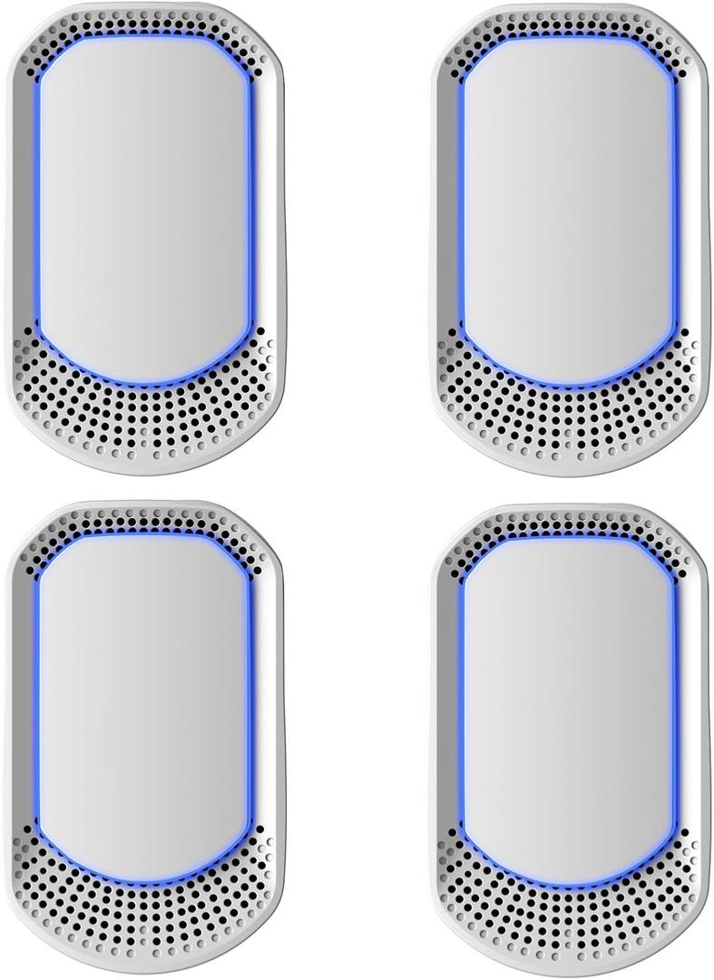 Air Purifier for Home 4-Pack Plug-in Negative Air Ionizer Eliminates Strong Pet Odors from Litter Box, Kitchen, Bathroom Ozone-Free, Filterless, Whisper-Quiet Portable Design