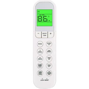Replacement Remote Control for Midea ComfortStar FrigidaireAC Cooper&Hunter AC Air Conditioner RG36B/BGE RG36F/BGEF RG36A/BGEF-AR3 RG36B/BGCE RG36Y1/BGCEFU2 RG36F1/BGEFU1 RG36B4(B)/BGE RG36B2/BGEF -B