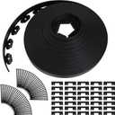 Sasylvia 315 FT Landscape Edging Kit 2 Tall with 168 Spikes 48 Connectors Plastic Landscape Edging Plastic Garden Edging Border Yard Edging Roll Kit for Garden, Lawn, Yard, Pathway