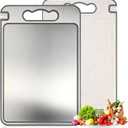 Tibo Cutting Board, 14.3"9.8" Tibo Titanium Cutting Board with Built-In Knife Sharpener, Double Sided Chopping Board with Grinding Tank, Easy to Clean (1side titanium other side wheat straw)