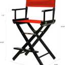 Casual Home 24" Director's Chair Black Frame-with Red Canvas, Counter Height, 24 in