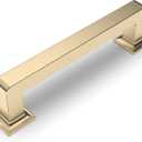 Amerdeco 10 Pack Brushed Brass Cabinet Pulls 3 Inch(76MM) Hole Centers Kitchen Cabinet Handles Cabinet Hardware Kitchen Handles for Cabinets Cupboard Handles Drawer Pulls ZH0019