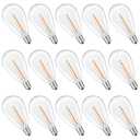 S14 Replacement LED Light Bulbs, Shatterproof & Waterproof 0.6W S14 LED Bulbs, Outdoor String Lights, E12 Base Patio Edison LED Light Bulbs, Warm White 2200K Plastic 40ML Non-Dimmable 15 Pack