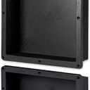 Zigzag Easy Installation Waterproof Double Recessed Shower Shelves Niche, ABS Plastics Bathroom Shower Niche 16  24 Inches for Shampoo, Soap and Foot Rest