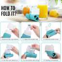 Nefeeko Collapsible Water Bottle, BPA Free 26oz Foldable Water Bottle for Travel Sports, Leak-Proof Spill-Proof Portable Water Bottles with Carabiner, Lightweight