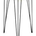 Deco 79 Wooden Side End Accent Table End Table with Black Metal Hairpin Legs, Side Table 18" x 18" x 22", Brown