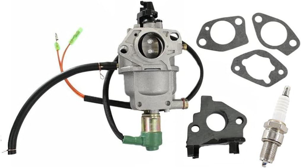 HURI Carburetor with Gasket for Titan TG6500 TG6500ES TG7500M TG8000 TG8500 TG8500M TG8500RC TG9000ES Honeywell HW7500 HW7500E HW7500EL 6039 6152 6052 7500 9375 Watt Generator