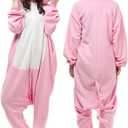 Wishliker Adult Onesie Animal Pajamas Halloween Cosplay Costumes Party Wear Blue (Medium, Pink Pig)