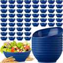 Gejoy 64 Pcs Unbreakable Cereal Reusable Wheat Straw Lightweight Bowls Microwave and Dishwasher Safe Soup Fiber Bowls for Kitchen Serving Salad Rice Snacks (Blue)