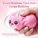 2026 Upgrade Dumpling Squishy Mystery Box,New Dumpling Squishy Blow Bubbles,Dumplings Stress Balls Fidget Sensory Balls,Rainbow Dumplings, Cute Anxiety Relief Fidget (Pink)