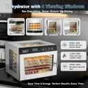 Food Dehydrators, 8 Trays Dehydrator Machine for Jerky, 24H Timer 176°F Temperature Control 800W Powerful Food Dryer Dehydrator for Beef Meat,Fruit,Herb,Mushroom,Dog Treats (8 Trays)