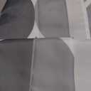 No Hook Shower Curtain and Liner Set, Grey Modern Geometric Waterdrop Shower Curtains for Bathroom, Hotel Style Waterproof Bathroom Curtain Set with See-Through Mesh Top Window, 71x84 Inches