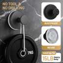 Large Suction Cup Hooks, Heavy Duty 15lb Holds Towel & Robe, No-Drill Shower Bathroom Hooks for Tile Wall Glass Mirror, Mounts on Smooth Non-Porous Surfaces (2 Pack, Matte Black)